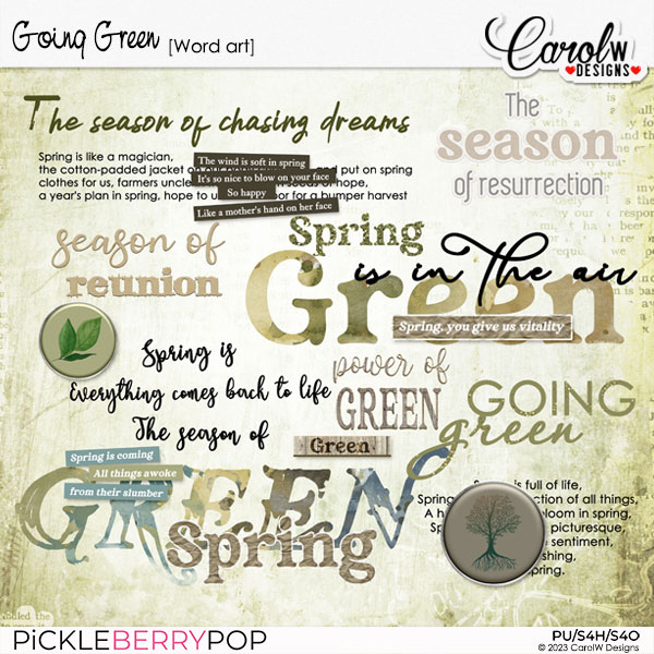 Going Green-Word art