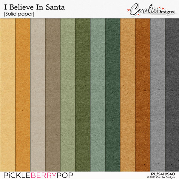 I Believe In Santa-Solid papers