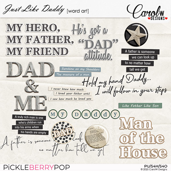 Just Like Daddy-Word art