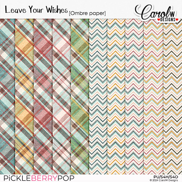 Leave Your Wishes-Ombre paper