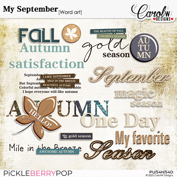 My September-Word art