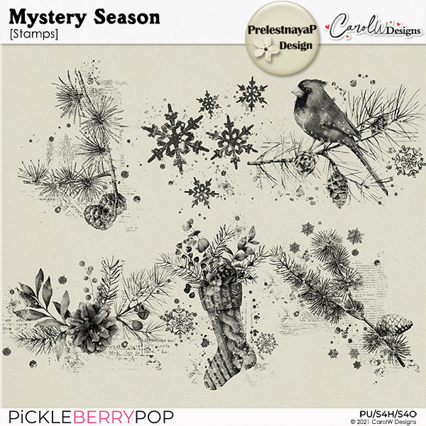 Mystery Season Stamps by PrelestnayaP Design and CarolW Designs