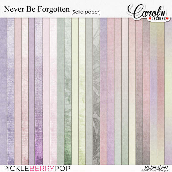 Never Be Forgotten-Solid paper