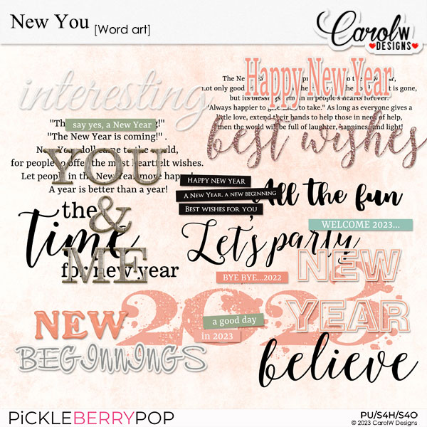 New You-Word art