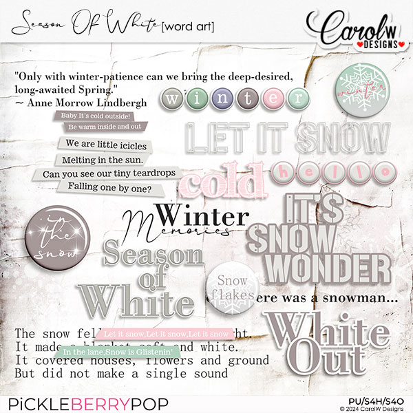 Season Of White-Word art