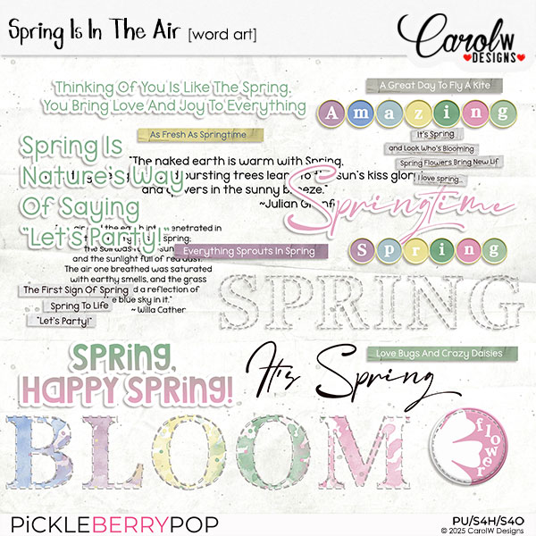 Spring Is In The Air-Word art