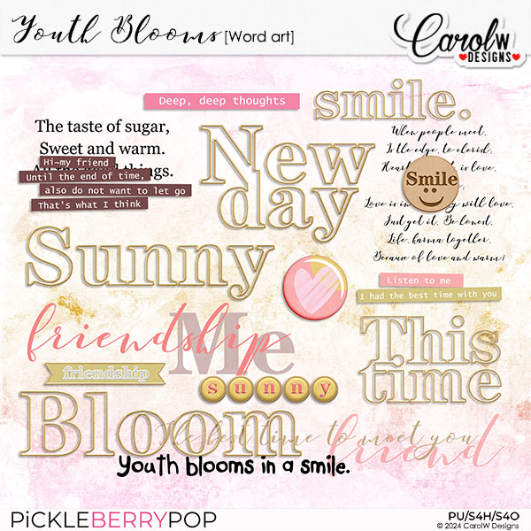 Youth Blooms-Word art