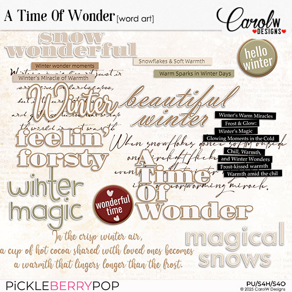 A Time Of Wonder-Word art