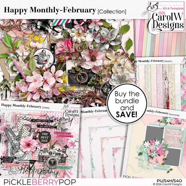 Happy Monthly-{February} Collection+Free Template