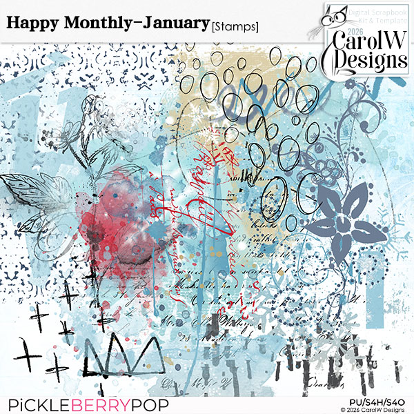 Happy Monthly-{January} Stamps