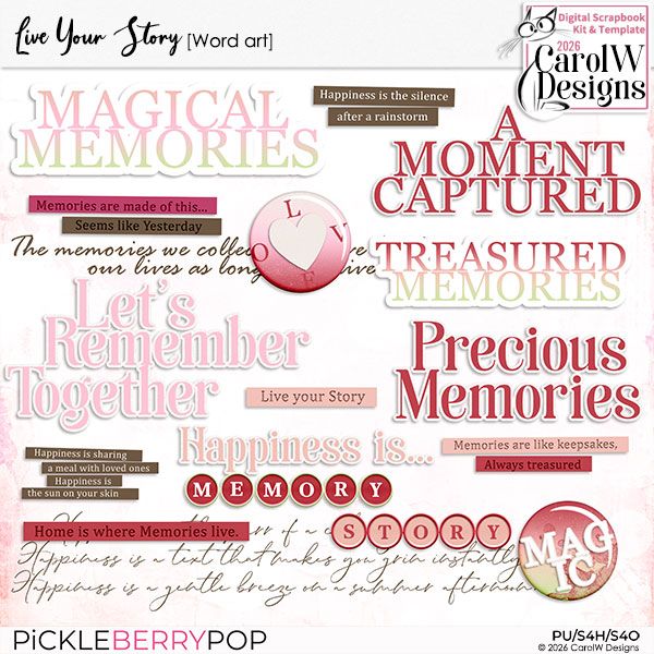 Live Your Story Word art