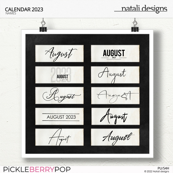 2023 Calendar Names 