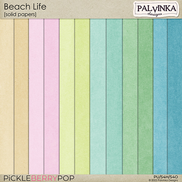 Beach Life Solid Papers