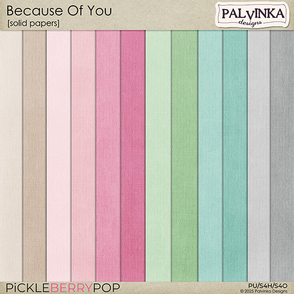 Because Of You Solid Papers