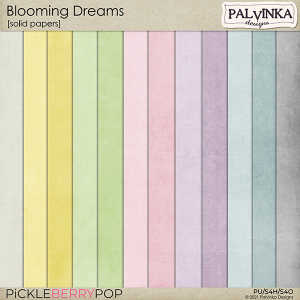 Blooming Dreams Solid Papers