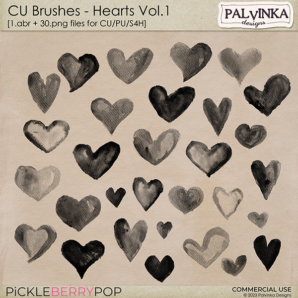 CU Brushes - Hearts 1