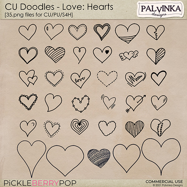 CU Doodles - Love Hearts