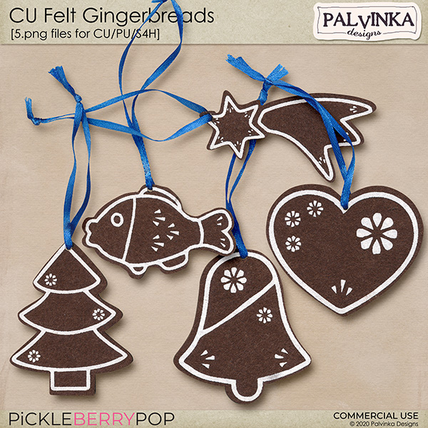 CU Felt Gingerbreads