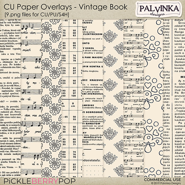 CU Paper Overlays - Vintage Book