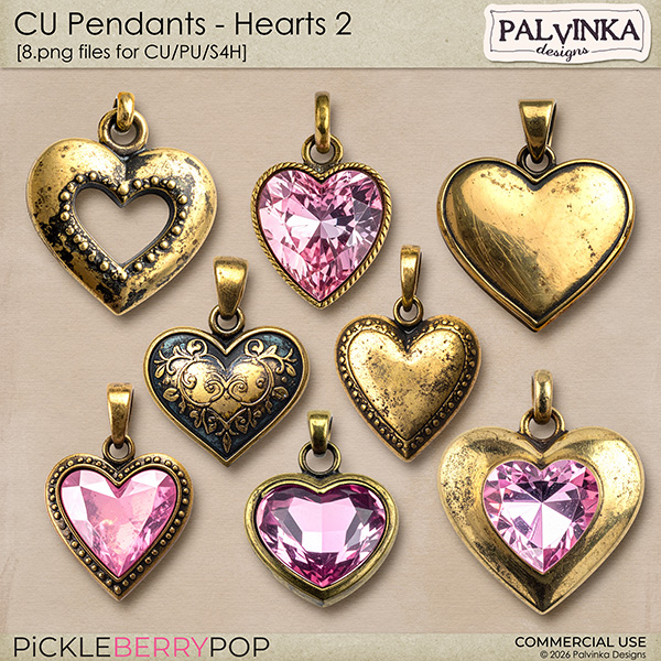 CU Pendants - Hearts 2