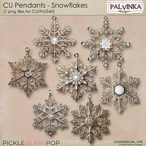 CU Pendants - Snowflakes