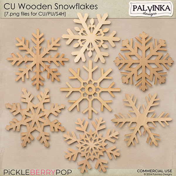 CU Wooden Snowflakes