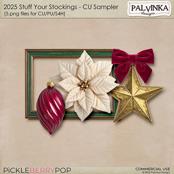 2025 Stuff Your Stockings - CU Sampler by Palvinka Designs
