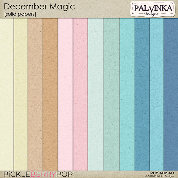 December Magic Solid Papers