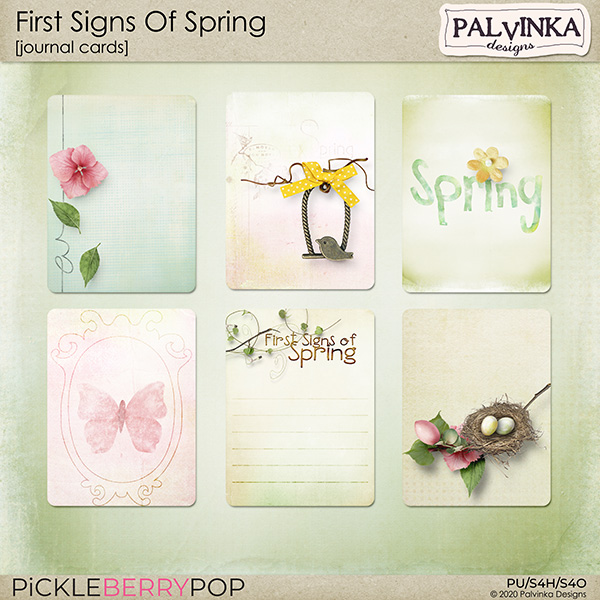 First Signs Of Spring Journal Cards 