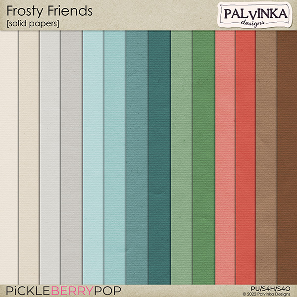 Frosty Friends Solid Papers