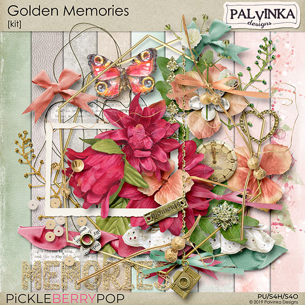 Golden Memories Kit and Alpha