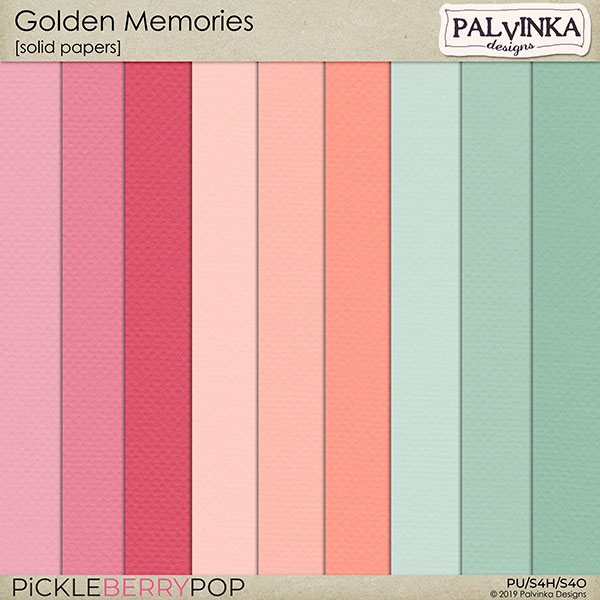 Golden Memories Solid Papers