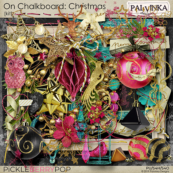 On Chalkboard: Christmas Kit