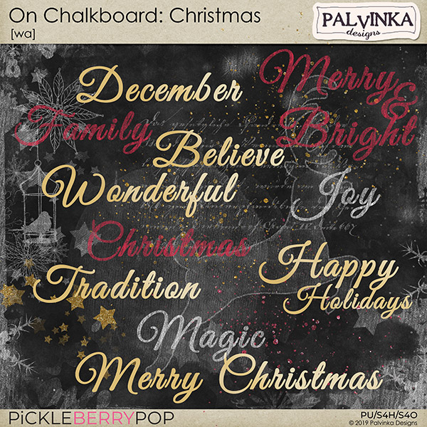 On Chalkboard: Christmas WA