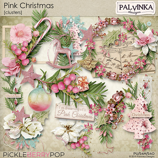 Pink Christmas Clusters