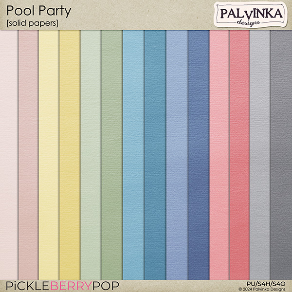 Pool Party Solid Papers