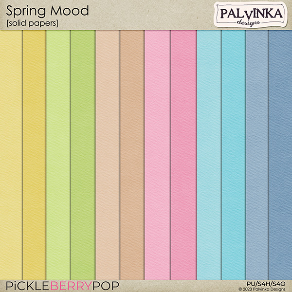 Spring Moon Solid Papers