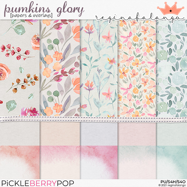 PUMKINS GLORY PAPERS & OVERLAYS