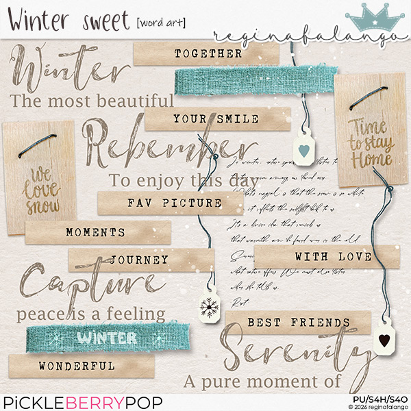 WINTER SWEET WORD ART