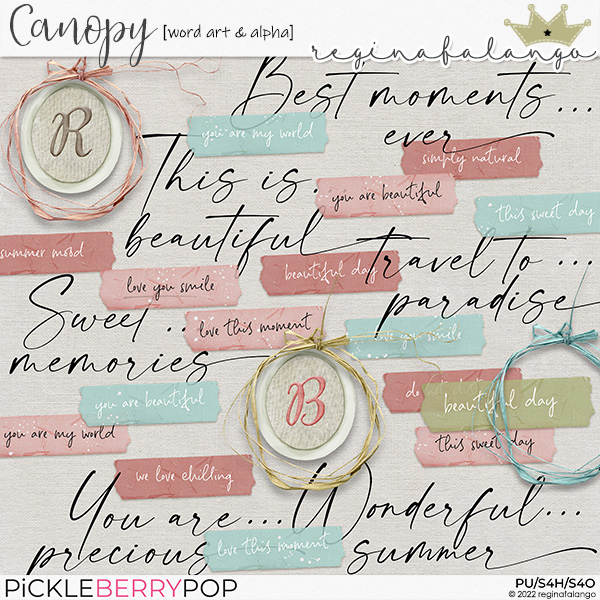 CANOPY WORD ART & ALPHAS