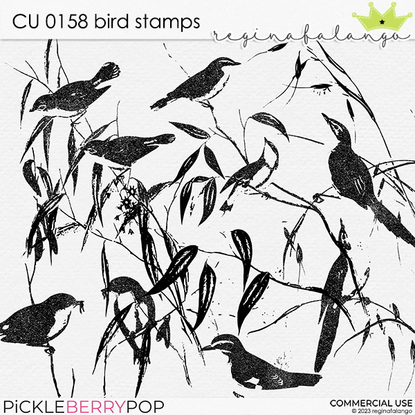 CU 0158 BIRD STAMPS