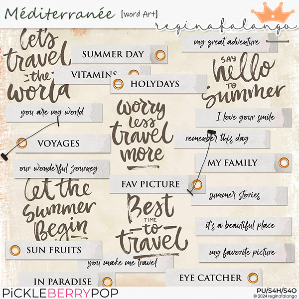 MEDITERRANEE WORD ART