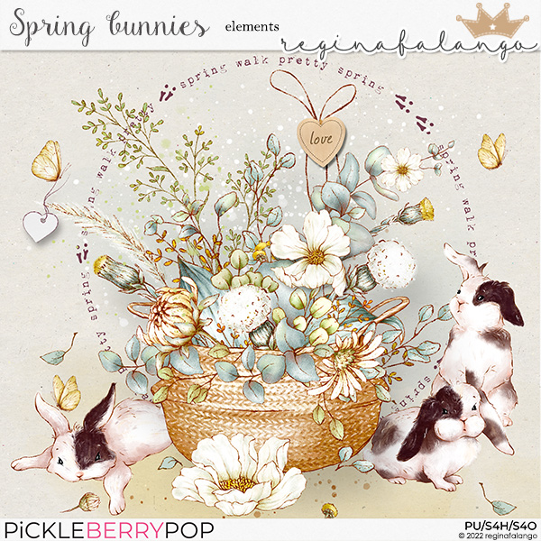 SPRING BUNNIES ELEMENTS