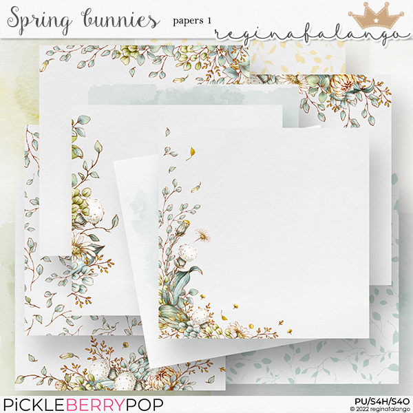 SPRING BUNNIES PAPERS 1