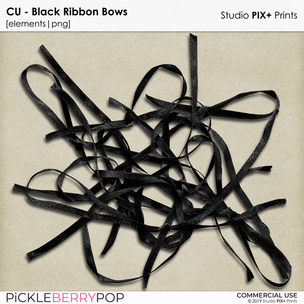 CU - Black Ribbon Bows 