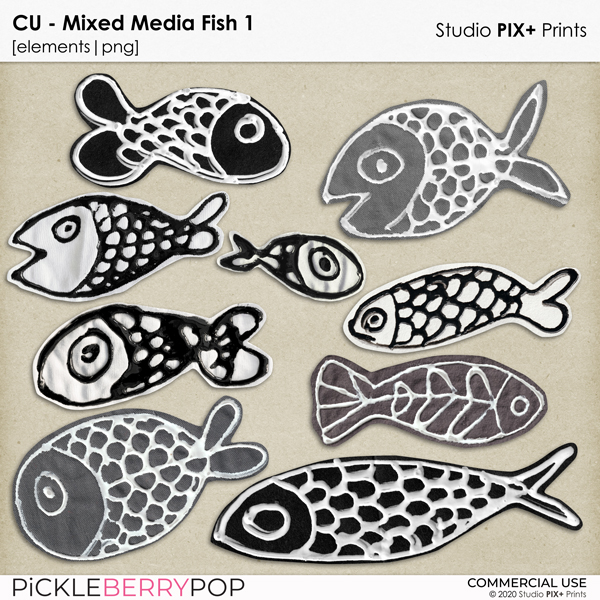 CU - Mixed Media Fish 1