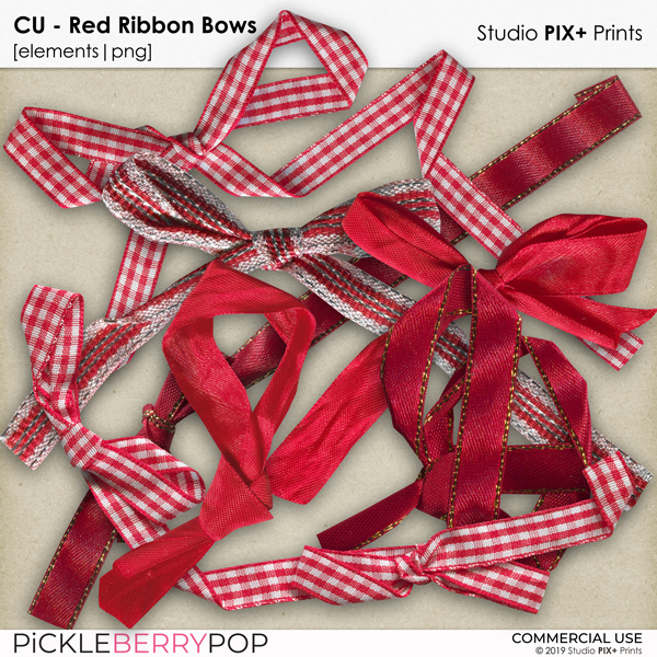 CU - Red Ribbon Bows