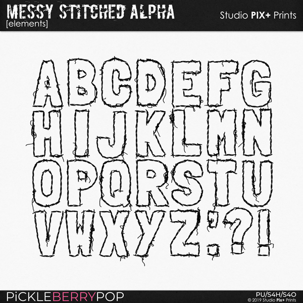 Messy Stitched - Alpha