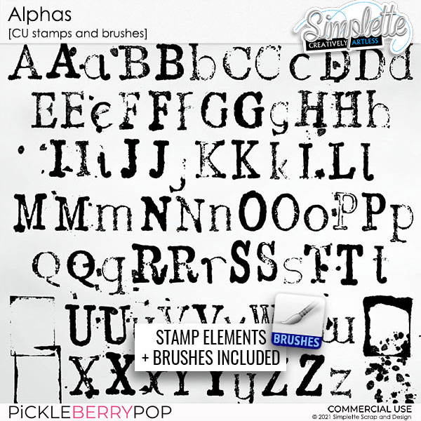 Alphas (CU stamps and brushes) by Simplette