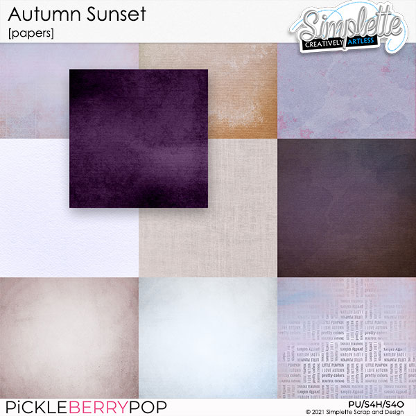 Autumn Sunset (papers) by Simplette